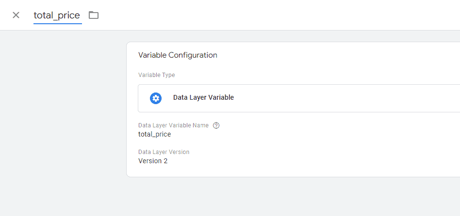 Data layer variable for price