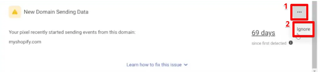 Ignoring the new domain sending data issue
