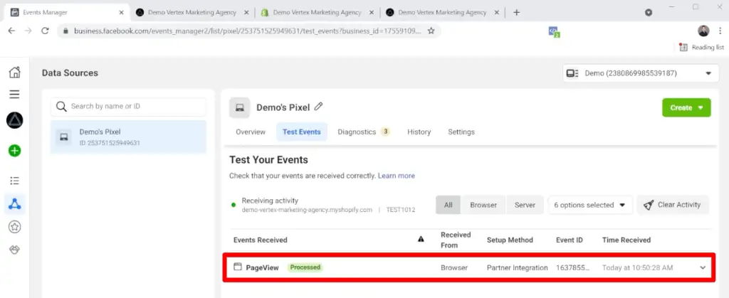 PageView event in Meta Pixe