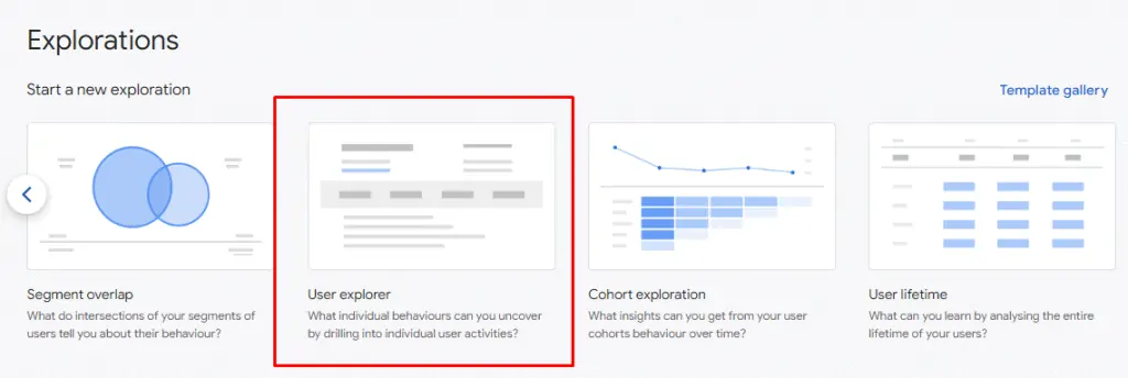 User Exploration in GA4