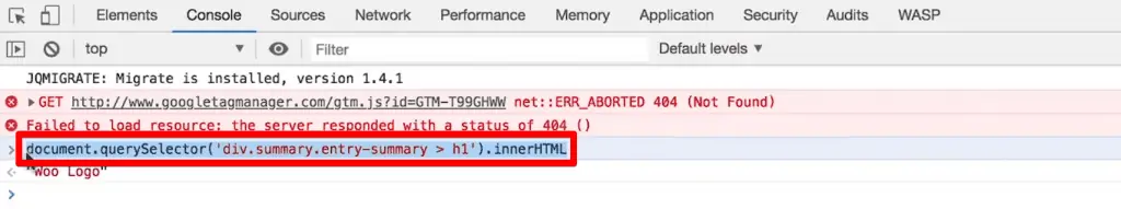 Copying the JavaScript command