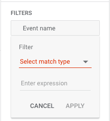 Using filters under tab settings with match type of funnel exploration report in GA4