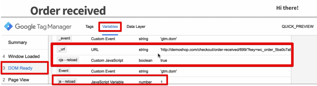 Page reload validated by the cjs reload & JavaScript Variable values of true and 1