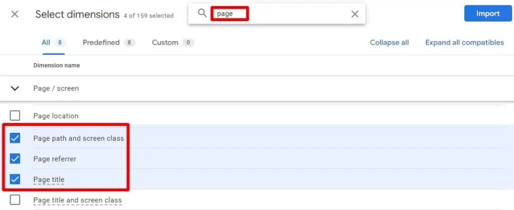 Adding dimensions to GA4 explorations