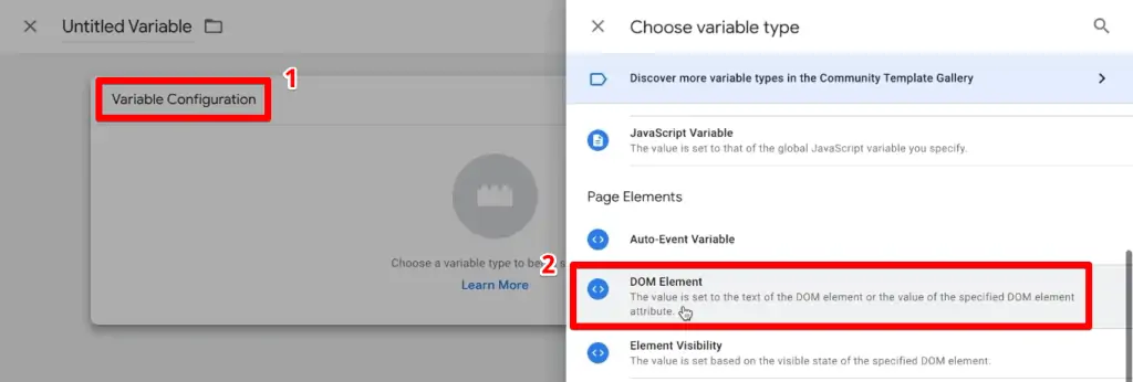 Creating a DOM element variable