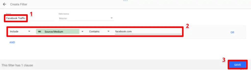 Creating a Facebook traffic filter