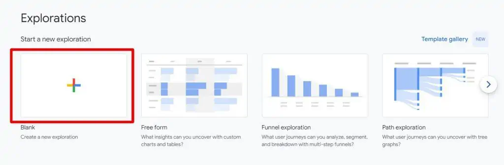 Creating a blank exploration