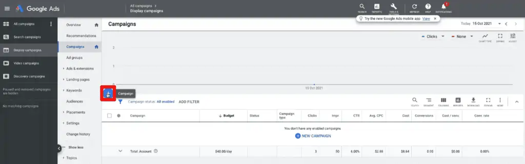 Creating a new campaign