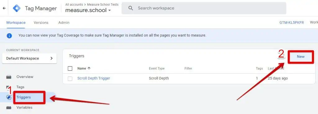 Creating a new trigger