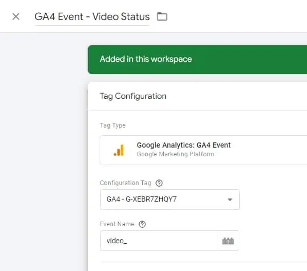First part of a YouTube video event name