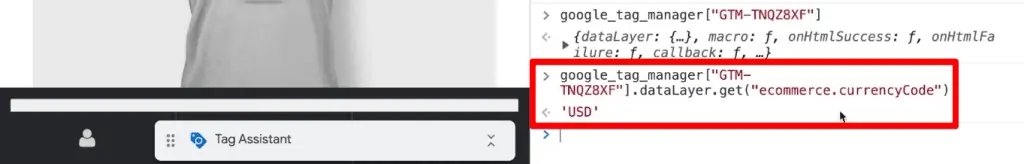 GTM object command pulling data from the Data Layer