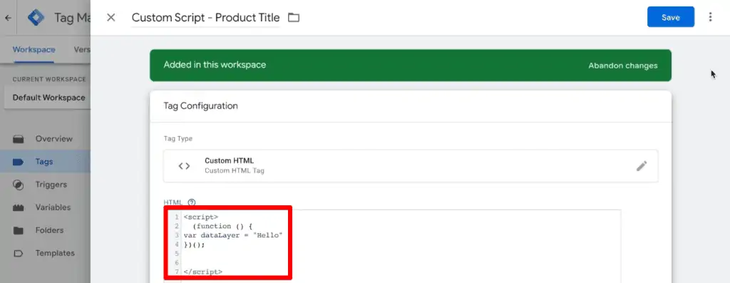 IIFE used inside the custom HTML tag