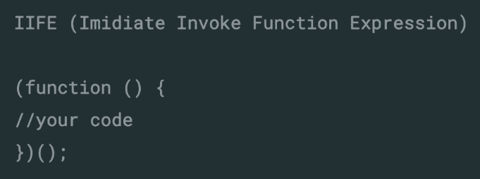 Immediately invoked function expression syntax