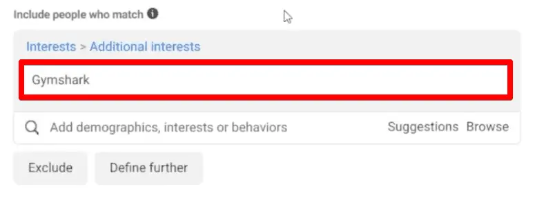Adding ad set interests