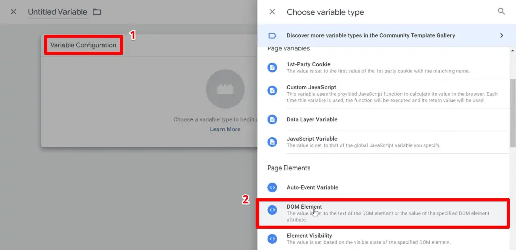 Creating a DOM Element variable