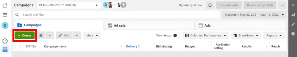 Creating a new campaign