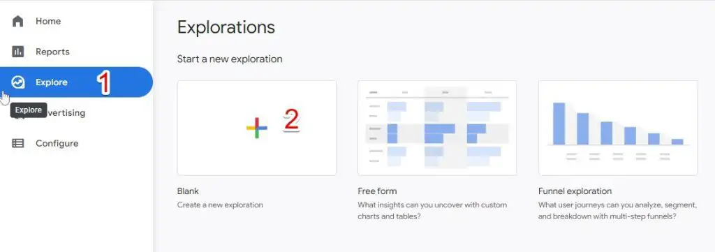 Creating a new exploration