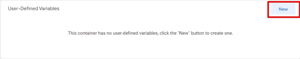 Creating a new user-defined variable in GTM