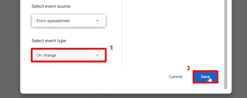 Creating a trigger that fires whenever a change is made on the sheets