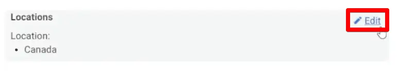 Editing targeting location