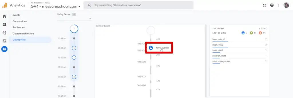 False positive form_submit event in the GA4 DebugView
