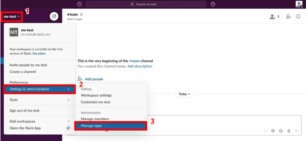 Managing apps in your Slack workspace