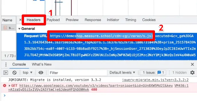 Cloudflare Zaraz request URL