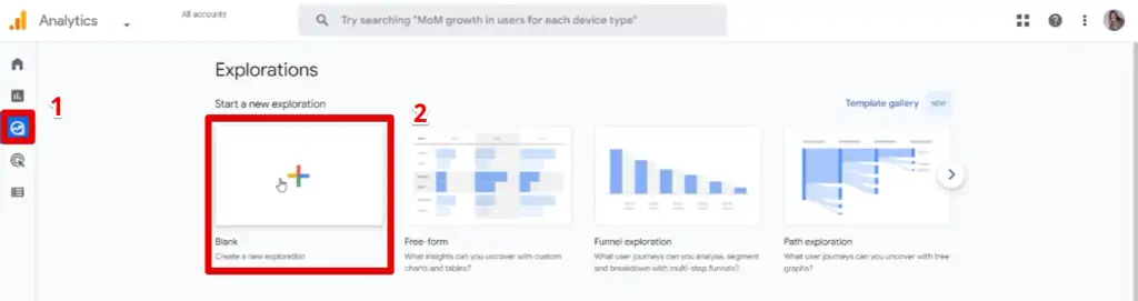 Creating a new exploration