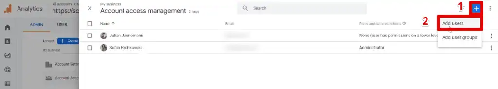 Giving access to a new user