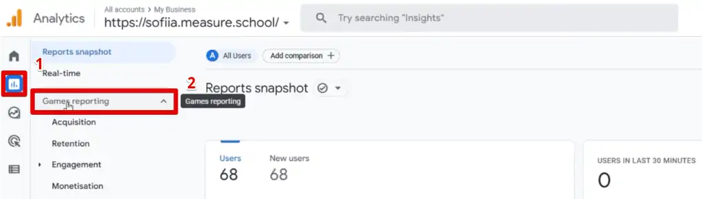 New games reporting collection