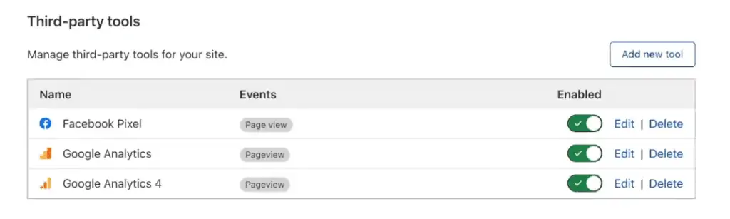 Third-party tools installed using Cloudflare Zaraz