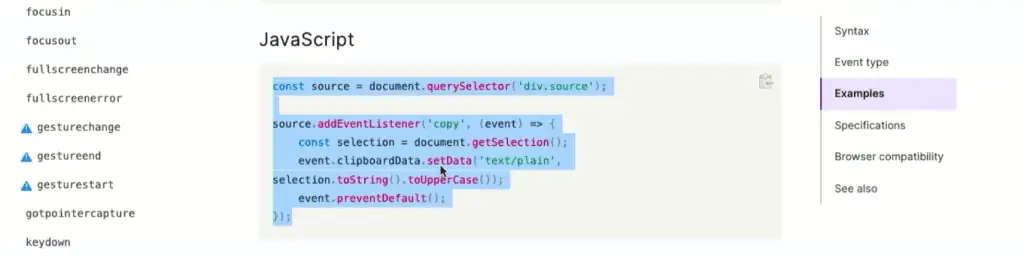 A sample custom HTML code
