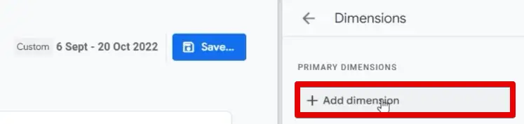 Adding a dimension to the report