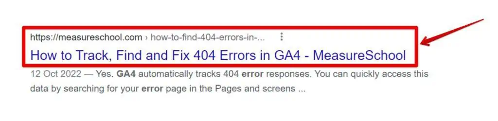 Clicking on the MeasureSchool blog post