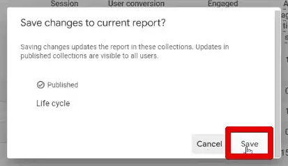Confirming to save changes