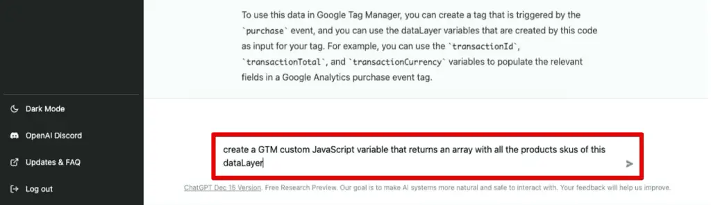 Creating a custom JavaScript variable that returns an array with the product SKUs