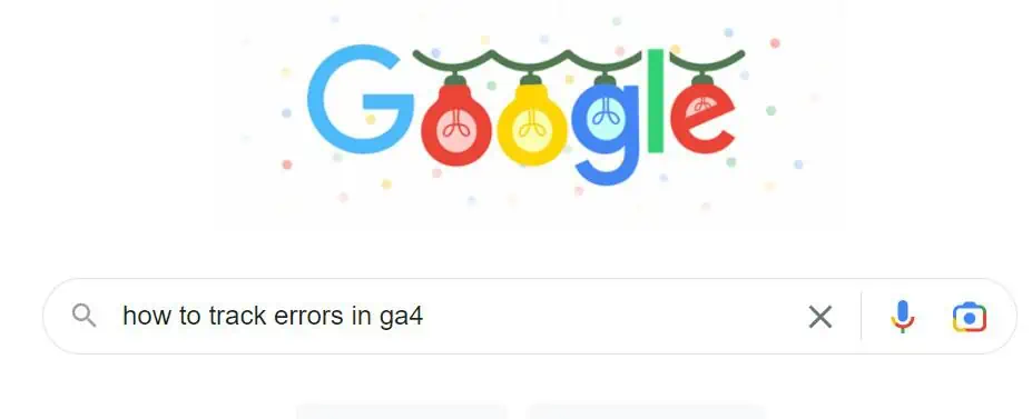 Example of search in google search engine