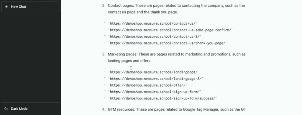 Remaining categories for the demo shop URLs
