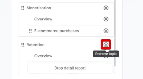 Removing the retention report topic