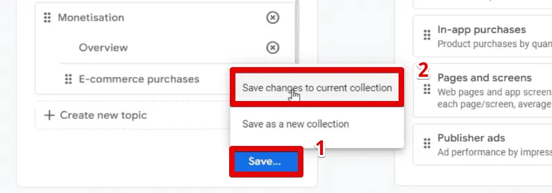 Saving the removal of the retention report topic