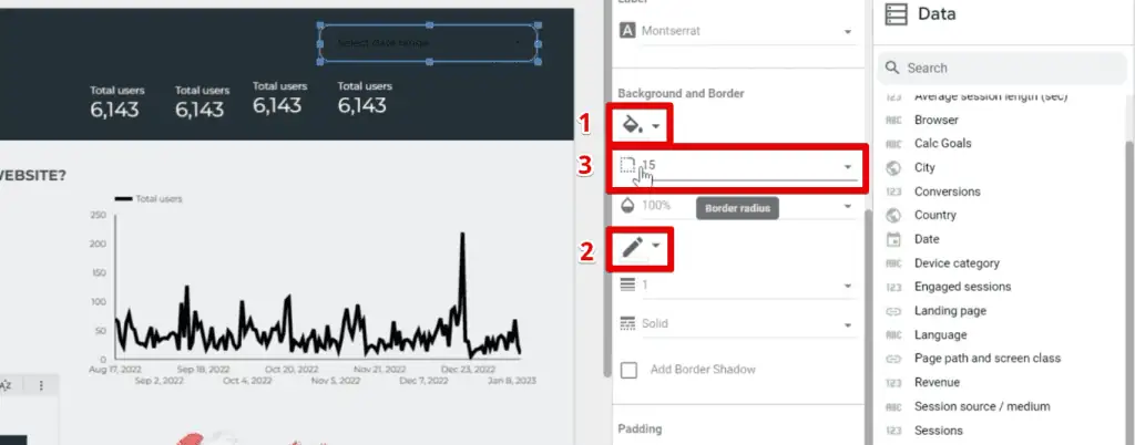 Modifying the date range control format