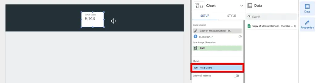 Replacing the metric displayed on the scorecard