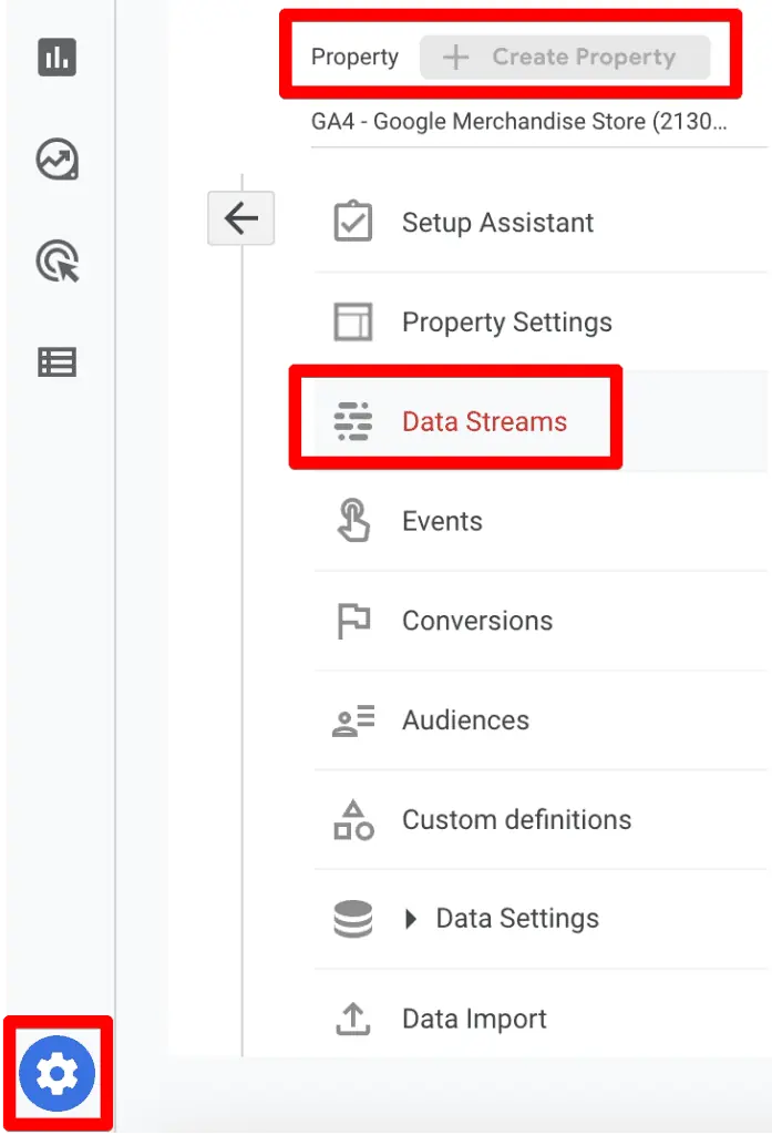 Screenshot of GA4 Measurement ID under Data Streams settings of Admin section