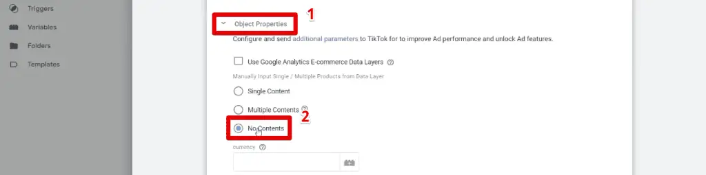 Sending an event without any parameters