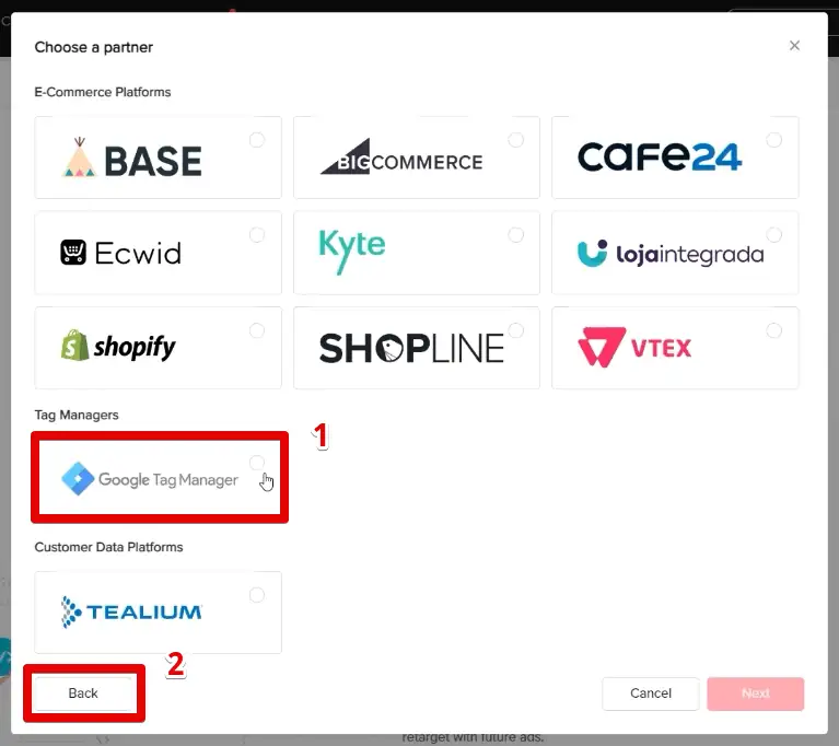Setting up web events with Google Tag Manager