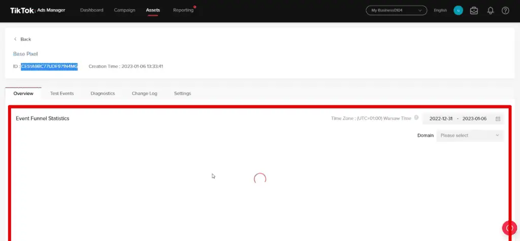 TikTok events manager overview