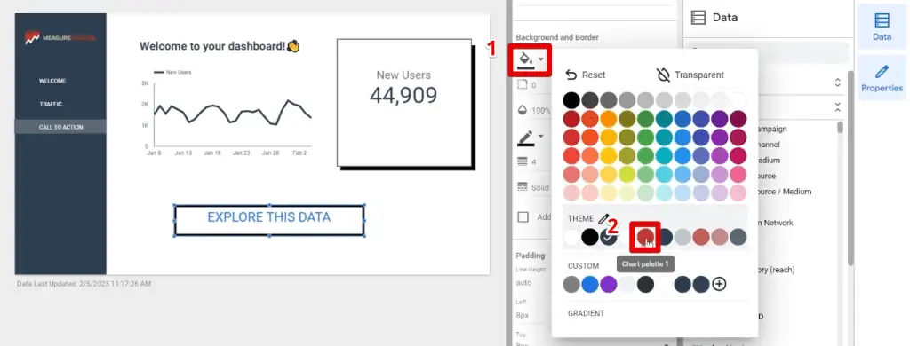 Changing the background color of the basic button