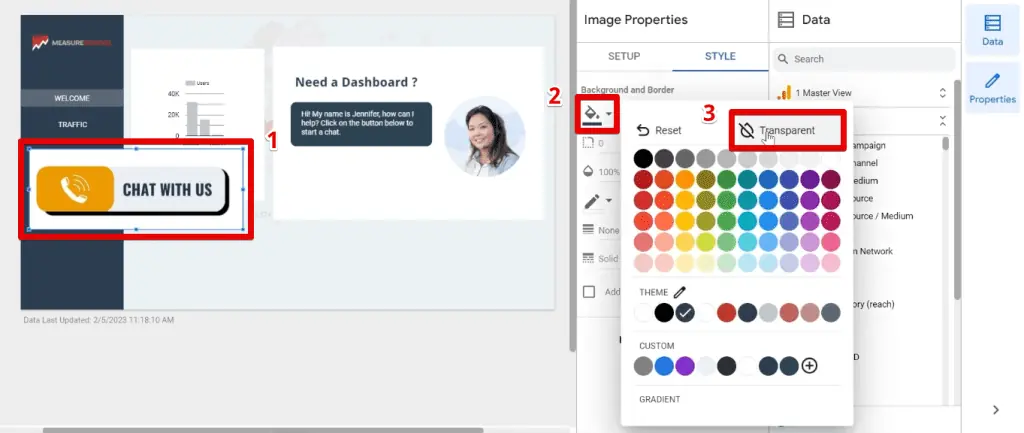 Changing the background color of the image to transparent