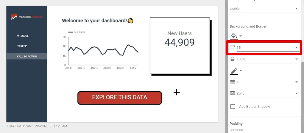 Changing the border radius of the basic button