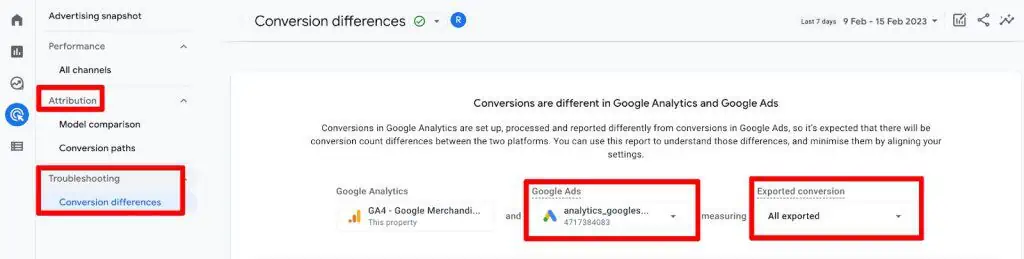 Conversion differences in the troubleshooting section